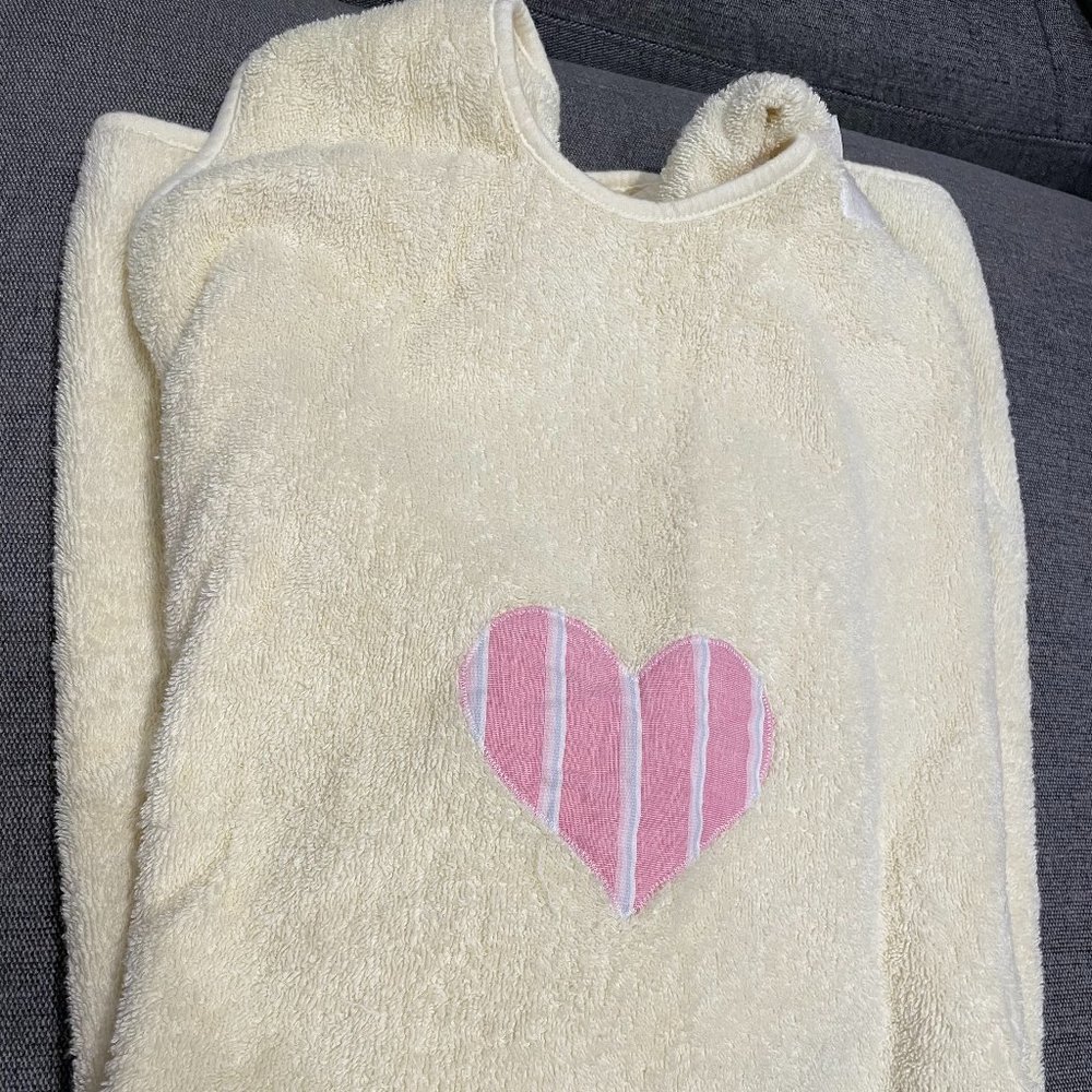 Yellow Baby Towel with Heart
